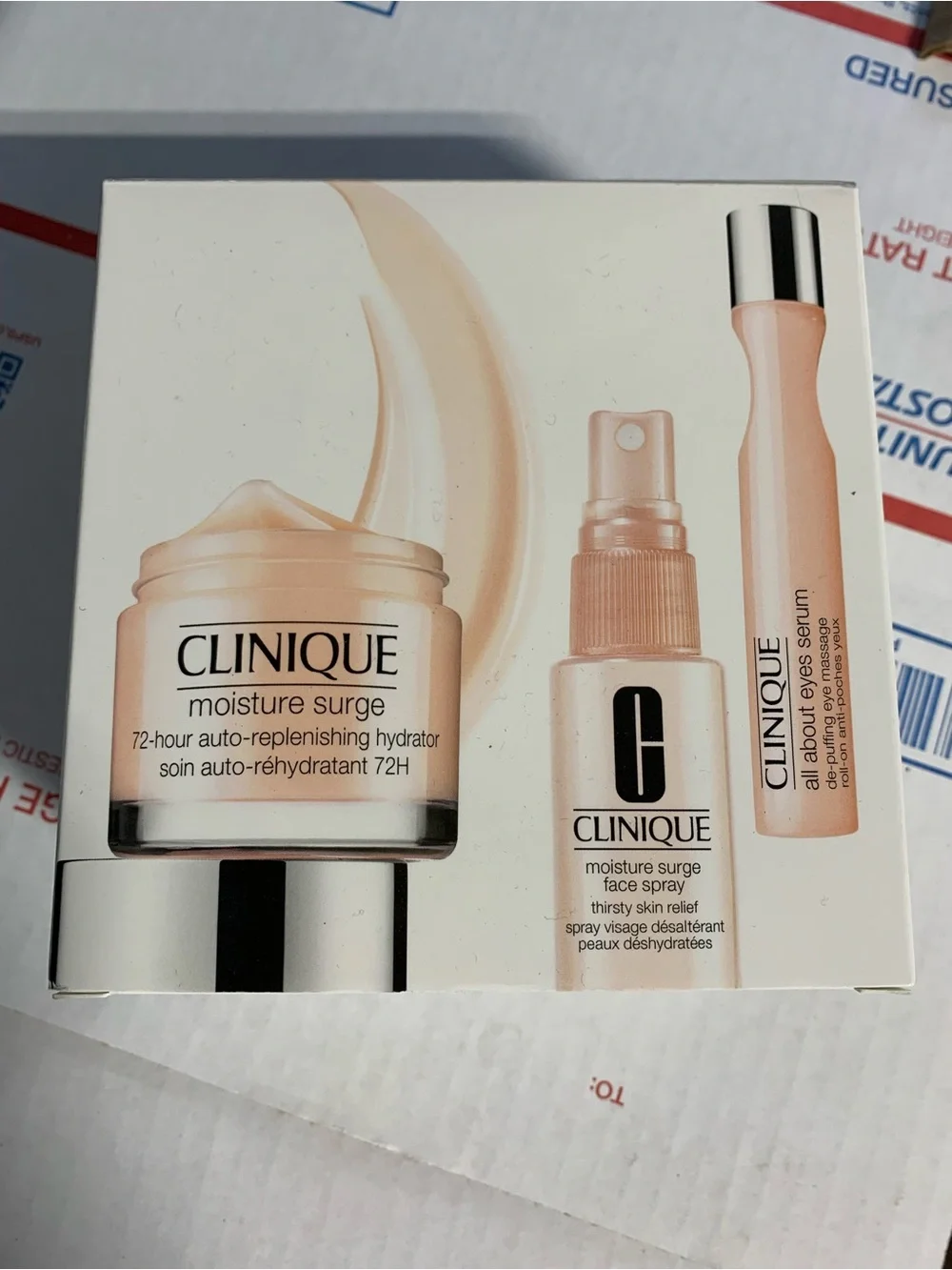 Clinique Moisture Surge Hydration 3-Piece Gift Set All About Eyes New Box